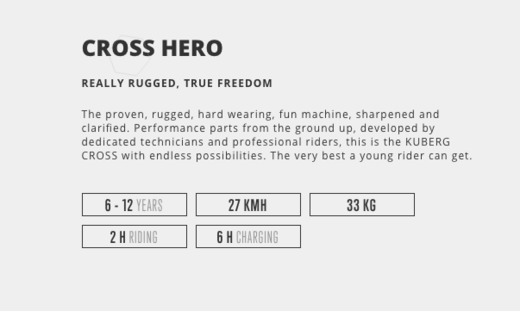 2019 KUBERG CROSS HERO YOUNG RIDER 3000W SUSPENSION ELECTRIC DIRT BIKE